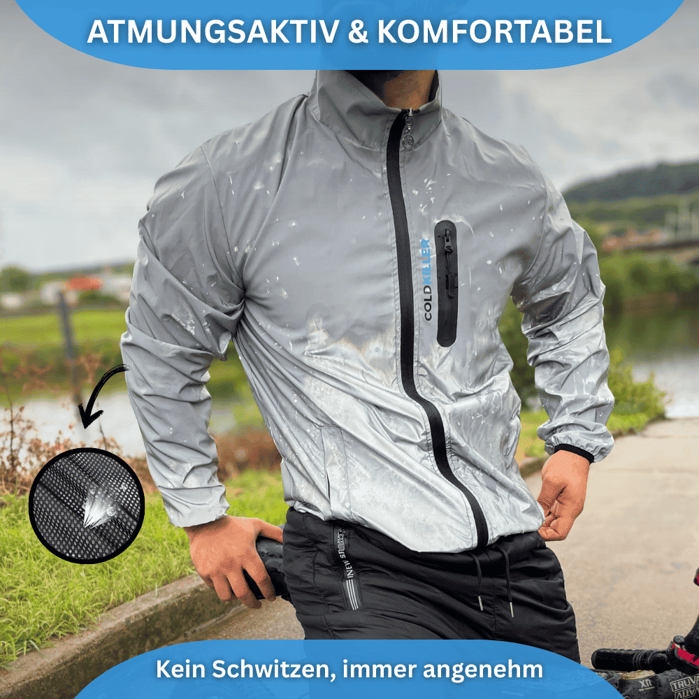Reflektierende Fahrradjacke für Damen & Herren