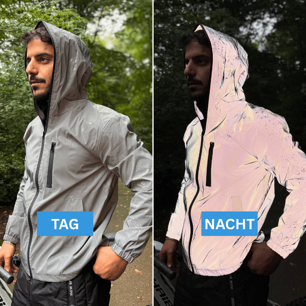 Reflektierende Fahrradjacke für Damen & Herren
